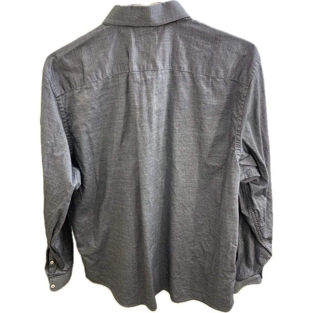 Untuckit Men's Button Up Shirt Size XL Gray Color Long Sleeve Lightweight